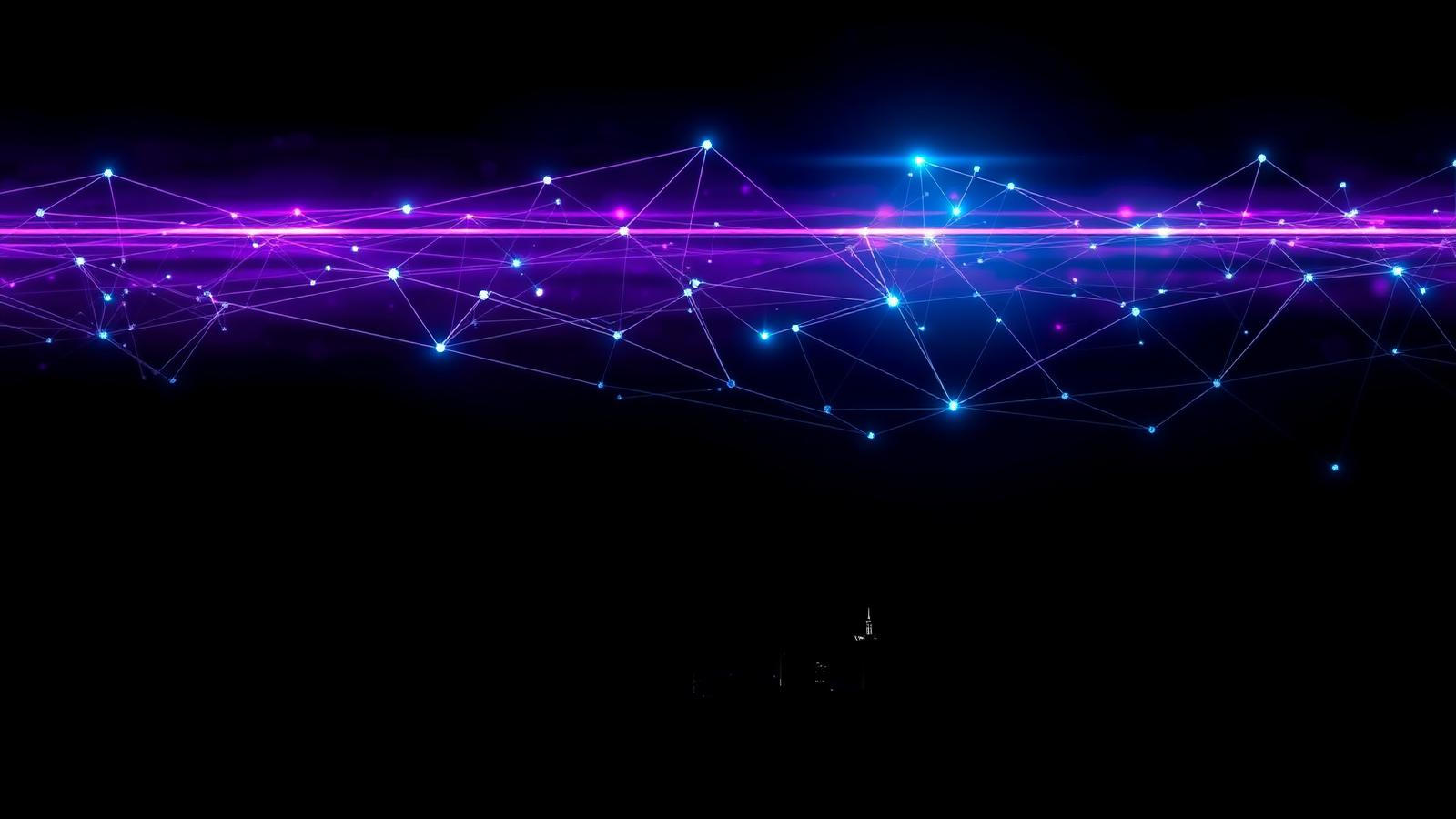 Network of light representing collaboration between organisations and youth